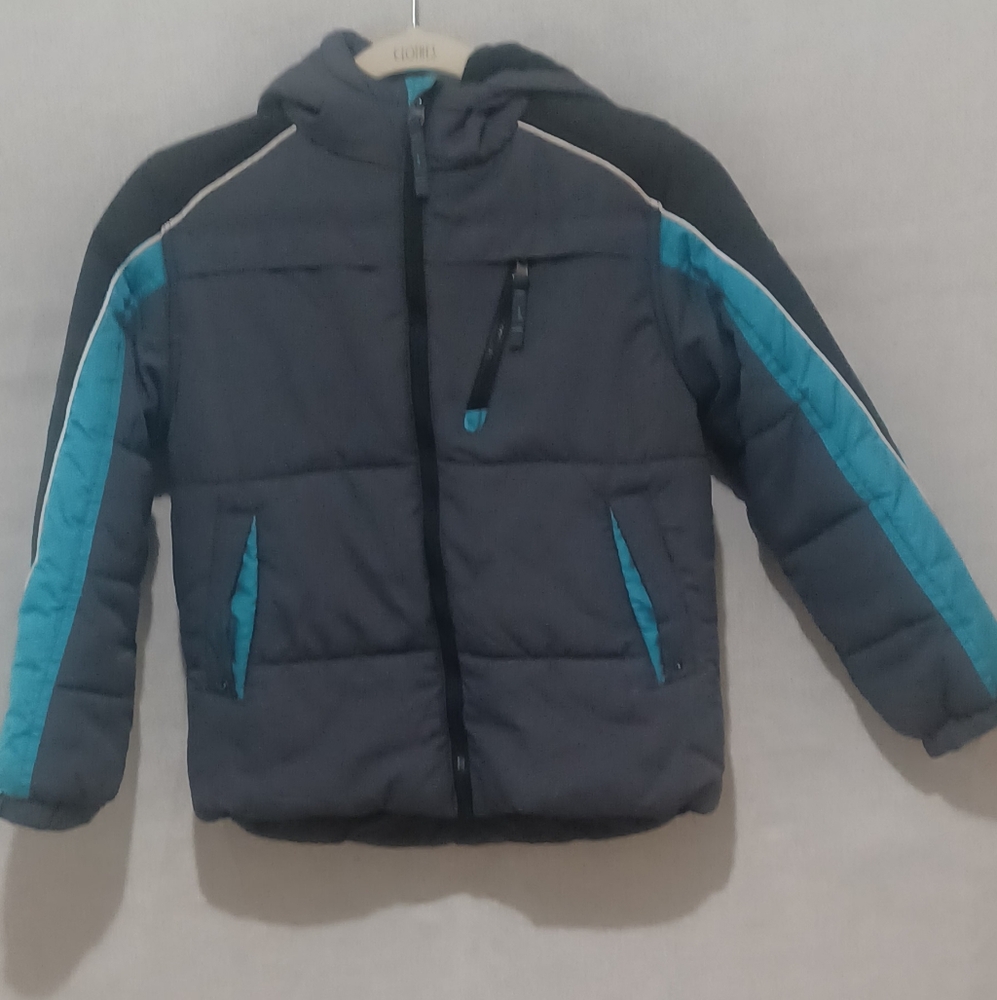 Protection Sistem Children's Charcoal and Teal Puffer Jacket